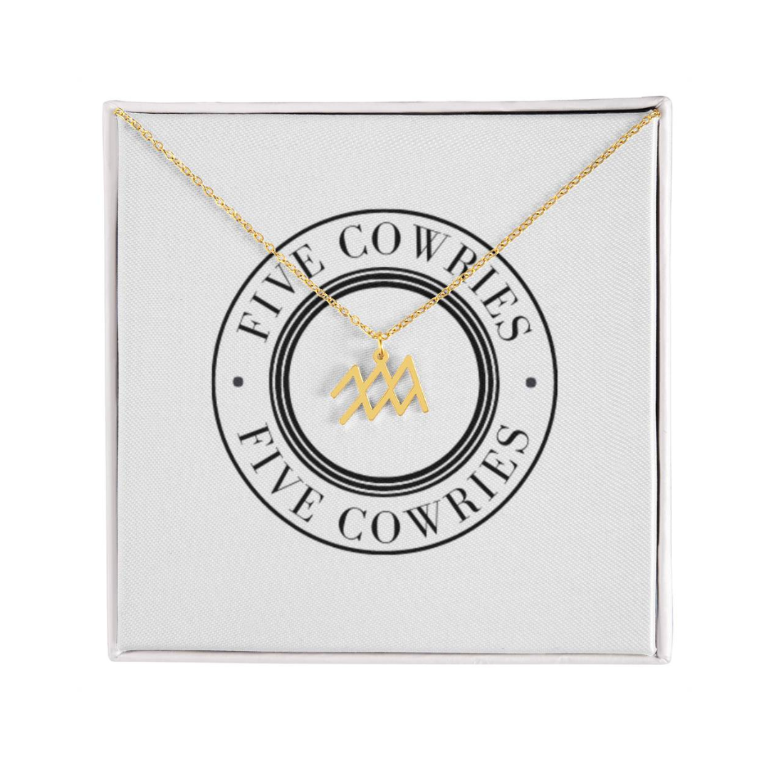 Zodiac Name Necklace. Handcrafted with care, this piece is made from durable stainless steel and optionally dipped in 18k yellow gold and features her unique astrological sign