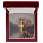This elegant Artisan Cross Necklace beautifully combines faith and style, making it perfect for both special occasions and daily wear. Perfect for special occasions or everyday wear, this necklace is a wonderful gift idea for you or your loved one.