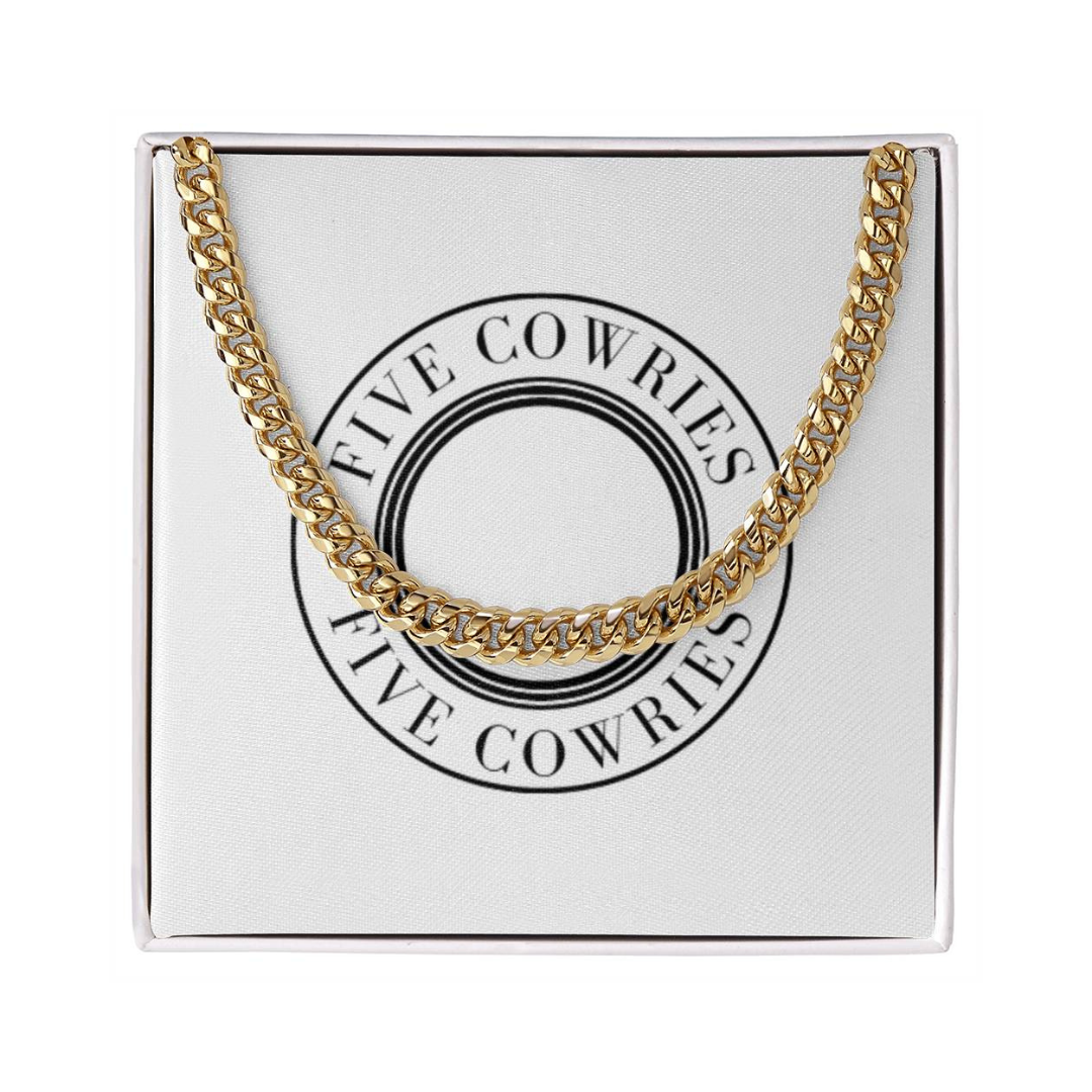 Cuban Link Necklace, 14K Yellow Gold Finish Cuban Link Chain, Men's Necklace, Stainless Steel Necklace, Silver Chain, Birthday Gift for him