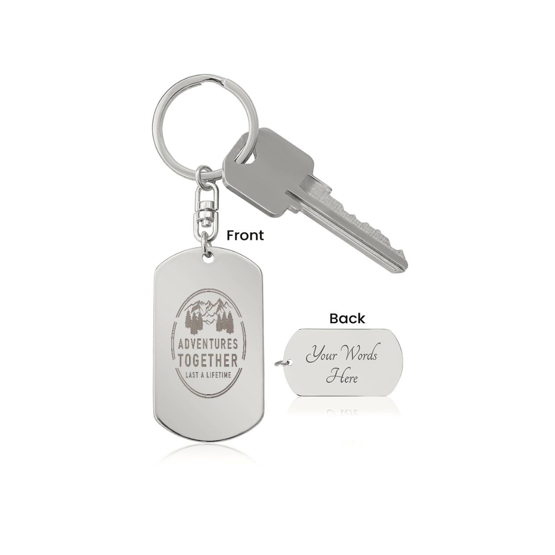 Engraved Dog Tag Swivel Keychain, Custom Dog Tag Keychain, Personalized Keychain for him, Engraved Keychain, Military Dog-tag Keychain