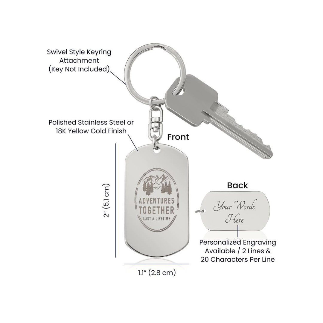 Engraved Dog Tag Swivel Keychain, Custom Dog Tag Keychain, Personalized Keychain for him, Engraved Keychain, Military Dog-tag Keychain