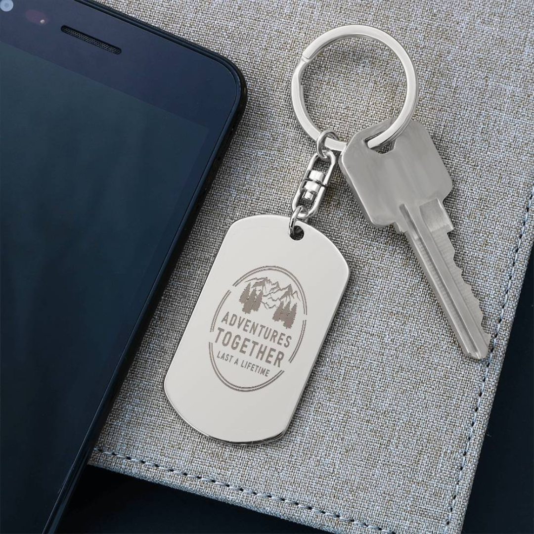 Engraved Dog Tag Swivel Keychain, Custom Dog Tag Keychain, Personalized Keychain for him, Engraved Keychain, Military Dog-tag Keychain