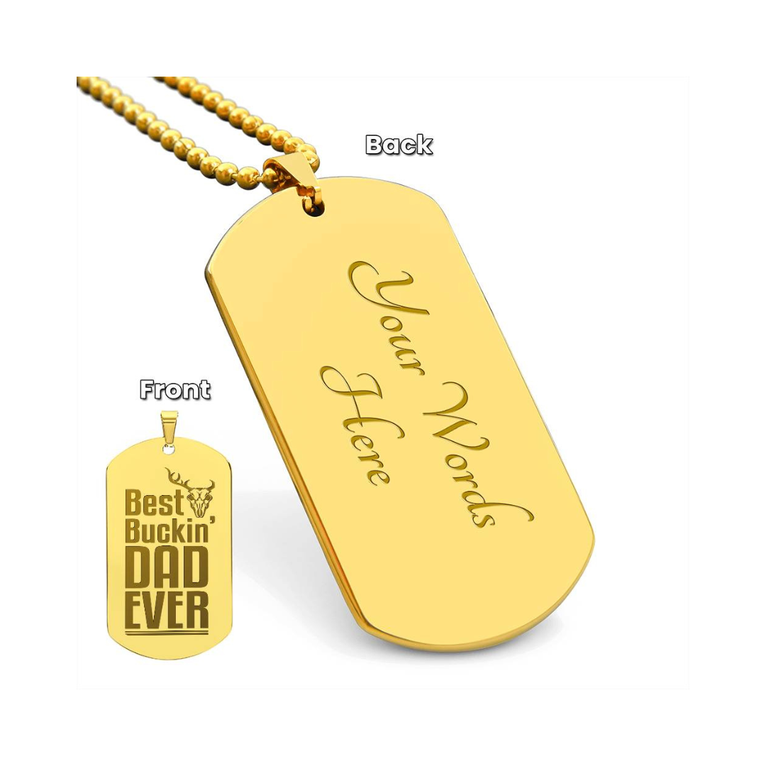Surprise your loved one by giving them this unique and eye catching Engraved Dog Tag Necklace! It's a classic, yet stylish statement piece that is sure to spark conversation.