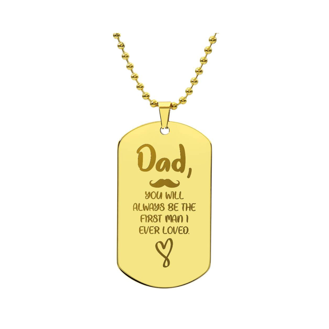 Surprise your loved one by giving them this unique and eye catching Engraved Dog Tag Necklace! It's a classic, yet stylish statement piece that is sure to spark conversation.
