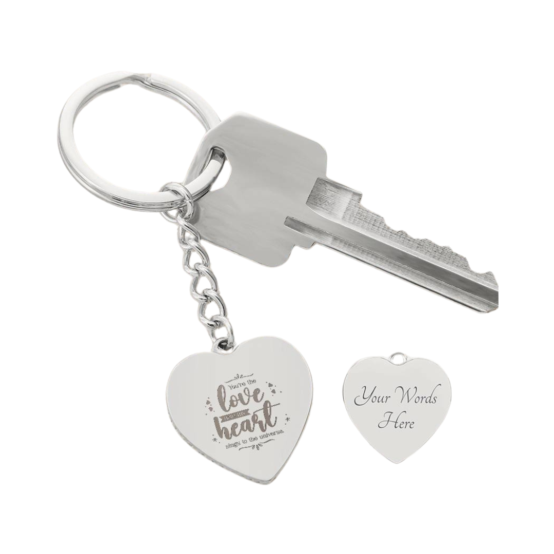 Photo Heart Keychain, Custom Photo Heart Keychain, Personalized Picture Heart Keychain, Engraved Photo Heart Pendant, Custom Gift for Her, Valentine Gift