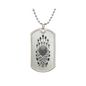 Graphic Dog Tag Pendant + Necklace - Bull, Personalized Military Dog tag, Men Engraved Necklace, Personalized jewelry gift for him