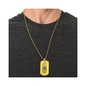 Graphic Dog Tag Pendant + Necklace - Bull, Personalized Military Dog tag, Men Engraved Necklace, Personalized jewelry gift for him