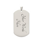 Graphic Dog Tag Pendant + Necklace - Bull, Personalized Military Dog tag, Men Engraved Necklace, Personalized jewelry gift for him