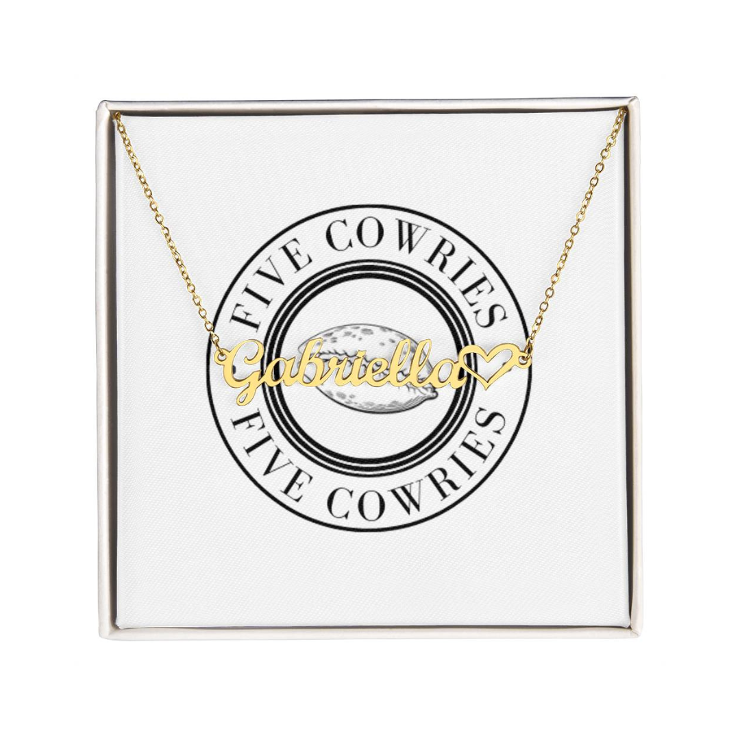 Name Necklace With Heart, Personalized Name Pendant, Love Name Necklace, Custom Name Jewelry, Mothers Day Gift, Valentine Gift for Her
