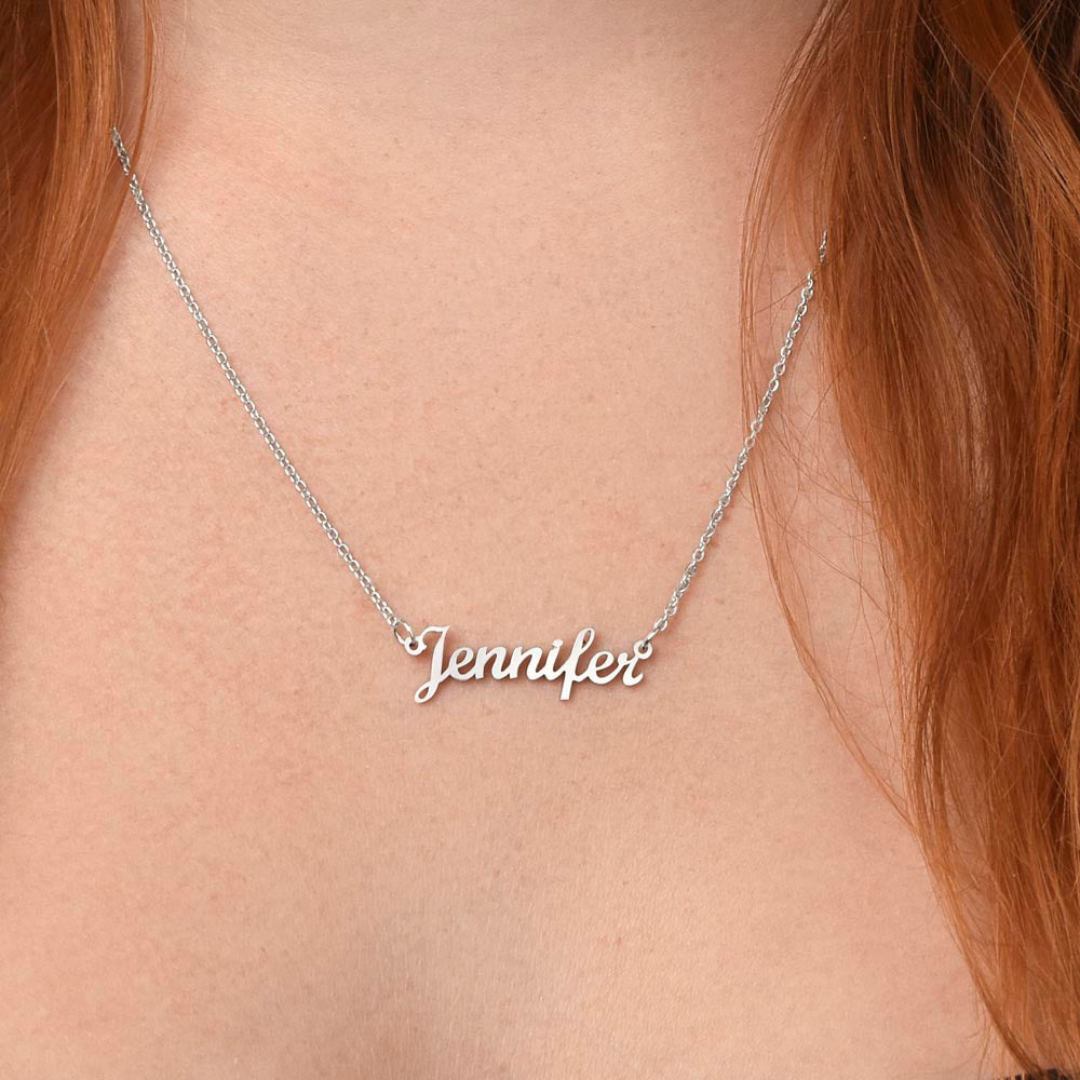 Name Necklace, Personalized Name Jewelry, Custom Name Pendant, Keepsake Necklace, Mothers Day Gift, Valentine Gift for Her, Birthday Gift