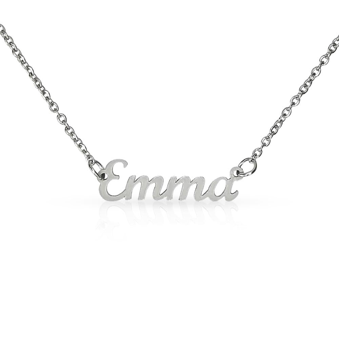 Name Necklace, Personalized Name Jewelry, Custom Name Pendant, Keepsake Necklace, Mothers Day Gift, Valentine Gift for Her, Birthday Gift