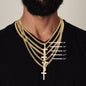 Personalized Artisan Cross Pendant With Cuban Link Chain