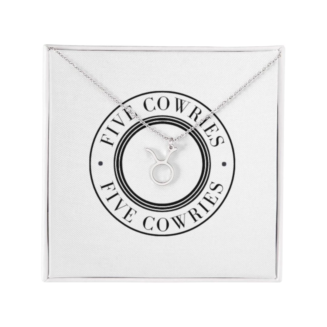 Taurus Zodiac Name Necklace. Handcrafted with care, this piece is made from durable stainless steel and optionally dipped in 18k yellow gold and features her unique astrological sign.