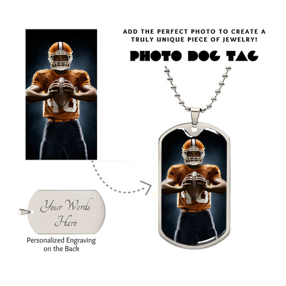 Photo Dog Tag Necklace, Custom Picture Dog Tag Necklace, Military Dog tag, Men Engraved Necklace, Graphic Dog tag, Personalized Gift for him