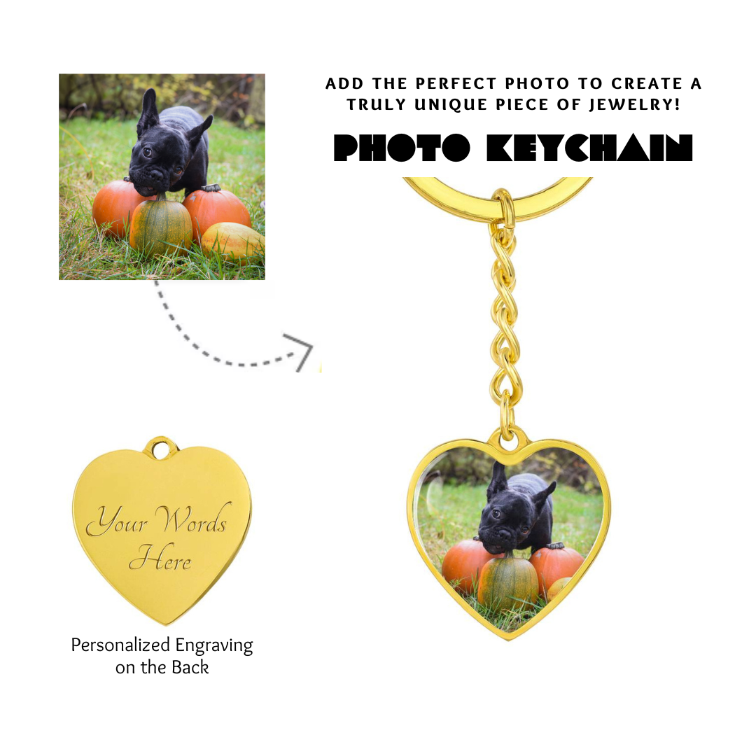 Photo Heart Keychain, Custom Photo Heart Keychain, Personalized Picture Heart Keychain, Engraved Photo Heart Pendant, Custom Gift for Her, Valentine Gift