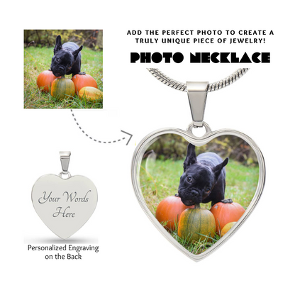 Photo Heart Necklace, Custom Picture Heart Necklace, Photo Pendant, Women Engraved Necklace, Custom Heart Pendant, Personalized gift for her, Keepsake Necklace Jewelry