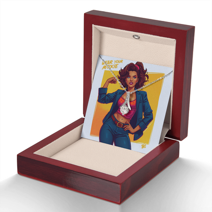 Imagine her reaction when she opens this stunning gift! The Alluring Beauty necklace features a petite ribbon shaped pendant that is sure to dazzle your special someone. Whether it's a birthday or anniversary, make sure to get her a gift she will love for years to come.