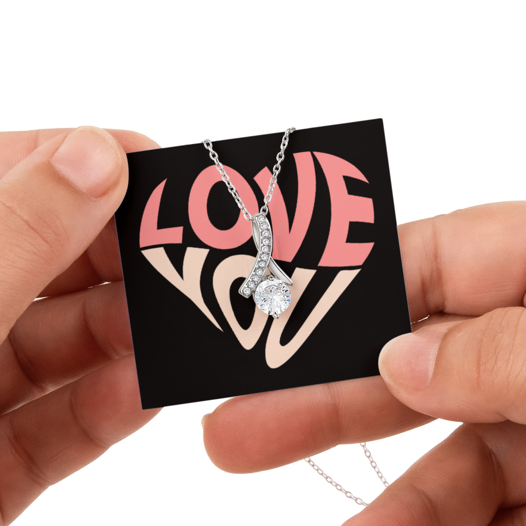 Imagine her reaction as she receives this beautiful Alluring Beauty Necklace. The luxurious box, featuring a charming preserved rose that never fades, adds an extra touch of love. With a simple turn of the gold knob, her breathtaking gift is revealed—making it the perfect sentimental gift for that special someone.