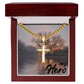 Artisan Cross Pendant with Cuban Link Chain