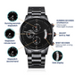 A personalized gift that can withstand constant use, this Customizable Engraved Black Chronograph Watch is the perfect gift for all the special men in your life. A thoughtful groomsmen gift, an anniversary memento, or a long-lasting keepsake for Father’s Day - it's a versatile piece sure to warm hearts and create smiles.