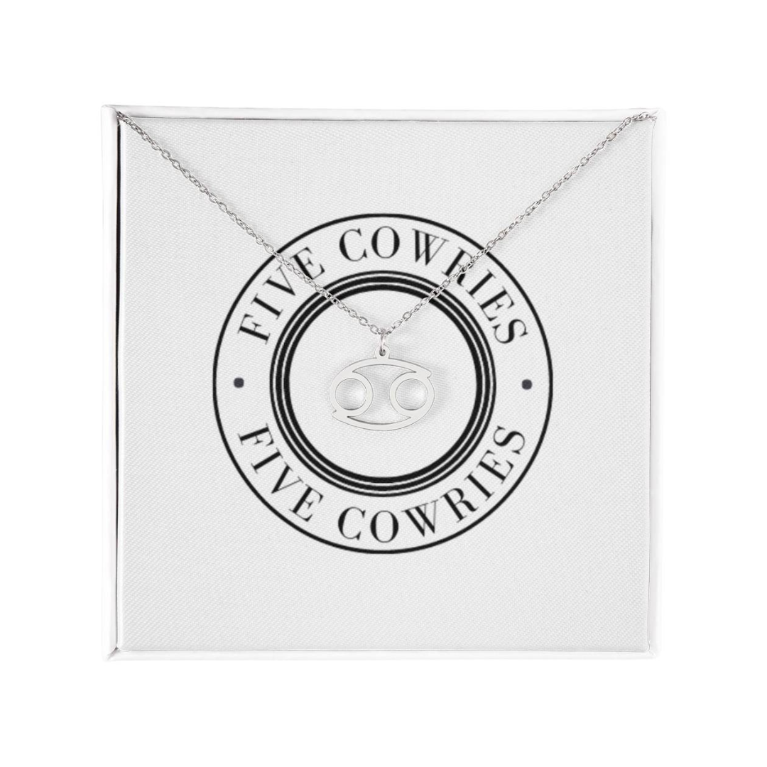 Cancer Zodiac Name Necklace. Handcrafted with care, this piece is made from durable stainless steel and optionally dipped in 18k yellow gold and features her unique astrological sign.
