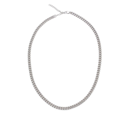 Cuban Link Necklace, 14K Yellow Gold Finish Cuban Link Chain, Men's Necklace, Stainless Steel Necklace, Silver Chain, Birthday Gift for him