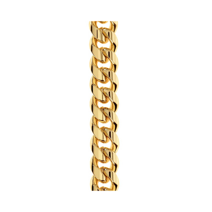 Cuban Link Necklace, 14K Yellow Gold Finish Cuban Link Chain, Men's Necklace, Stainless Steel Necklace, Silver Chain, Birthday Gift for him
