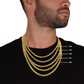 Cuban Link Necklace, 14K Yellow Gold Finish Cuban Link Chain, Men's Necklace, Stainless Steel Necklace, Silver Chain, Birthday Gift for him