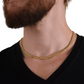 Cuban Link Necklace, 14K Yellow Gold Finish Cuban Link Chain, Men's Necklace, Stainless Steel Necklace, Silver Chain, Birthday Gift for him