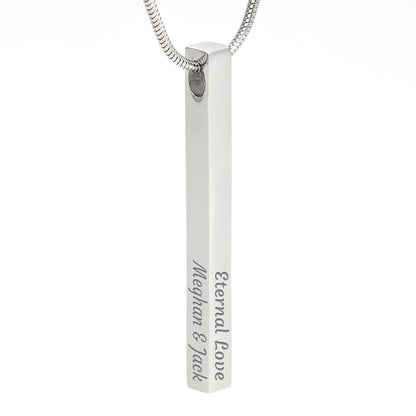 Custom Engraved 4-Sided Stick Necklace