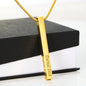 Custom Engraved 4-Sided Stick Necklace