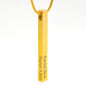 Custom Engraved 4-Sided Stick Necklace