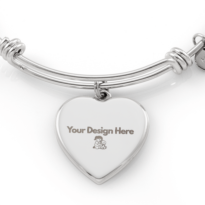 Custom Engraved Luxury Heart Bangle