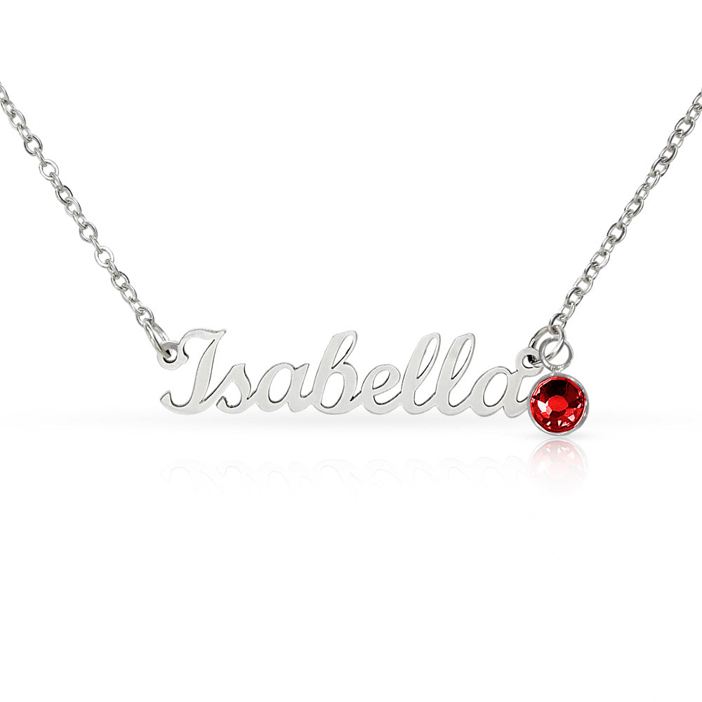 Give your special someone a personalized necklace made just for them — now with a personal touch that's truly one of a kind! Our Custom Name Necklace with Birthstone combines a timeless cursive name design with a sparkling birthstone charm, making it the ultimate gift for the people you love most. Whether it's a birthday, anniversary, holiday, or just because, this necklace is as meaningful as it is beautiful.