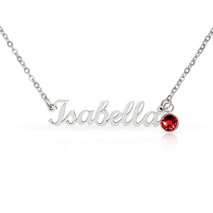 Give your special someone a personalized necklace made just for them — now with a personal touch that's truly one of a kind! Our Custom Name Necklace with Birthstone combines a timeless cursive name design with a sparkling birthstone charm, making it the ultimate gift for the people you love most. Whether it's a birthday, anniversary, holiday, or just because, this necklace is as meaningful as it is beautiful.