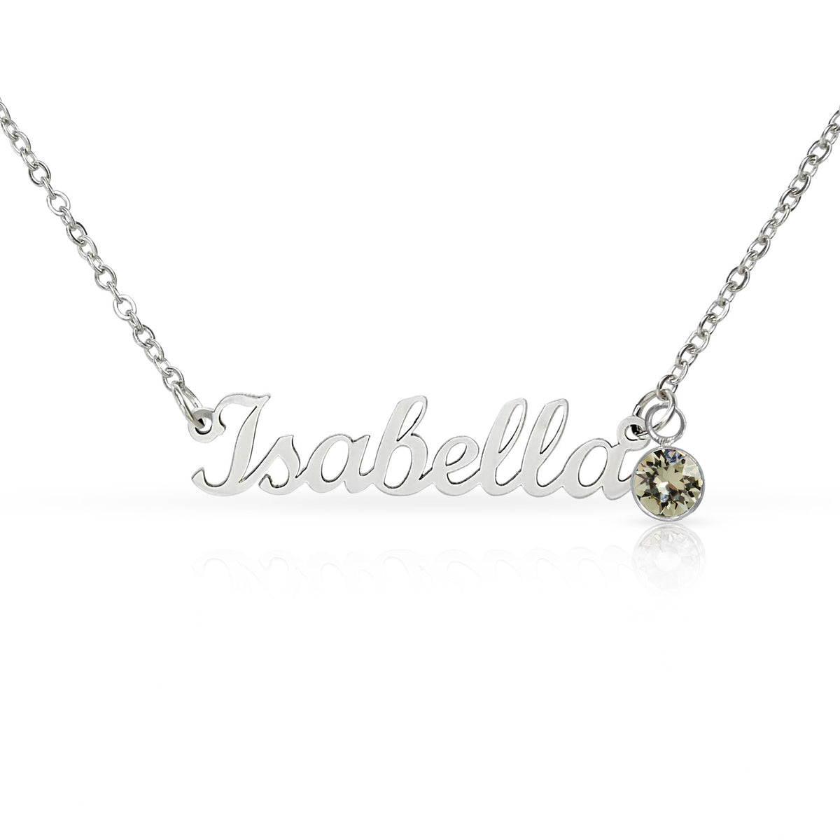 Give your special someone a personalized necklace made just for them — now with a personal touch that's truly one of a kind! Our Custom Name Necklace with Birthstone combines a timeless cursive name design with a sparkling birthstone charm, making it the ultimate gift for the people you love most. Whether it's a birthday, anniversary, holiday, or just because, this necklace is as meaningful as it is beautiful.