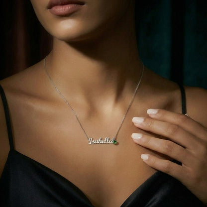 Give your special someone a personalized necklace made just for them — now with a personal touch that's truly one of a kind! Our Custom Name Necklace with Birthstone combines a timeless cursive name design with a sparkling birthstone charm, making it the ultimate gift for the people you love most. Whether it's a birthday, anniversary, holiday, or just because, this necklace is as meaningful as it is beautiful.