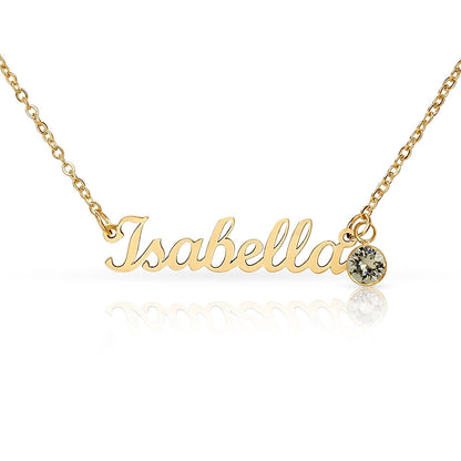 Give your special someone a personalized necklace made just for them — now with a personal touch that's truly one of a kind! Our Custom Name Necklace with Birthstone combines a timeless cursive name design with a sparkling birthstone charm, making it the ultimate gift for the people you love most. Whether it's a birthday, anniversary, holiday, or just because, this necklace is as meaningful as it is beautiful.