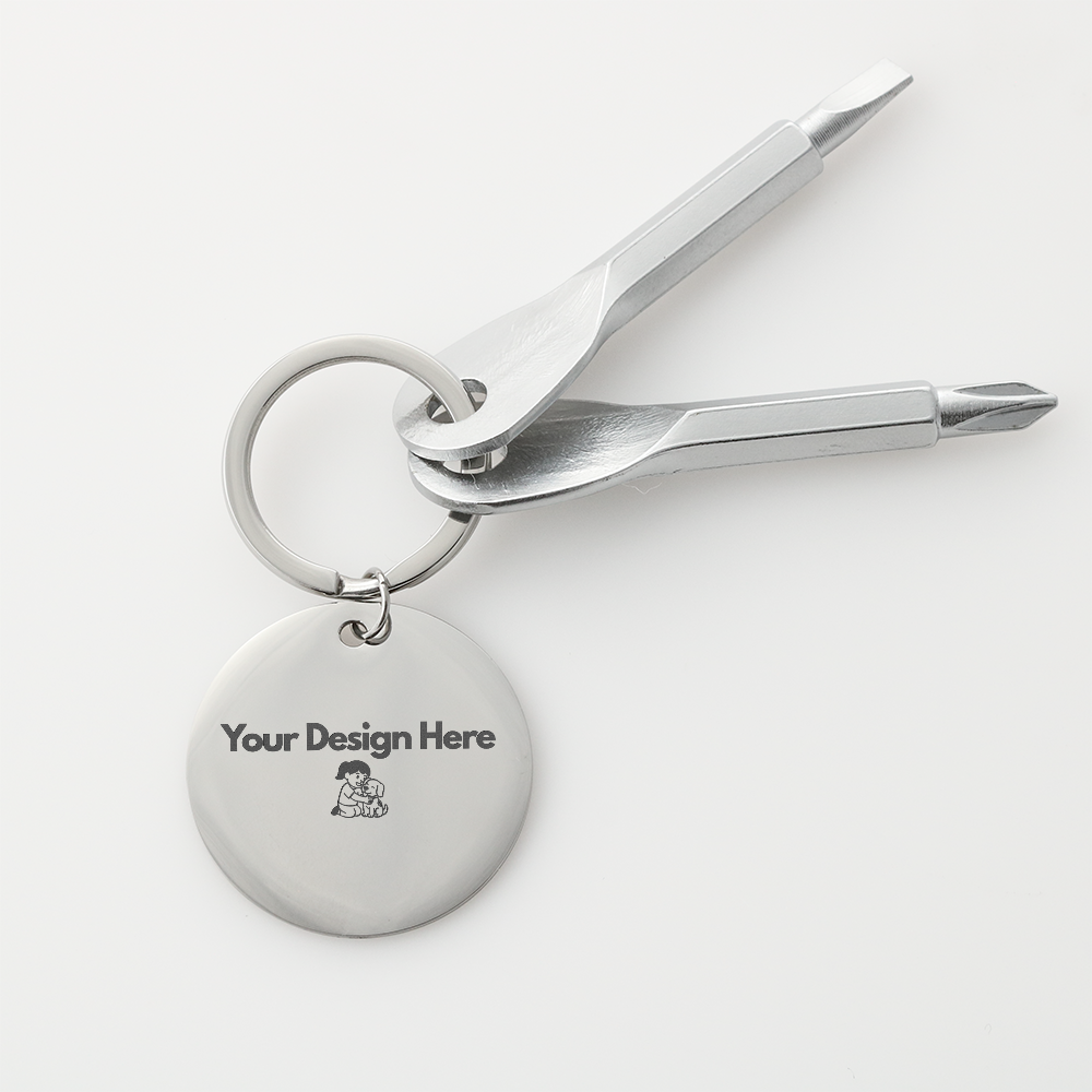 Surprise your DIY guy or gal with an engraved gift that is made just for them! Anyone who is "handy" will love and appreciate having this fully functional pocket Screwdriver Keychain set for random moments when a quick fix is needed!
