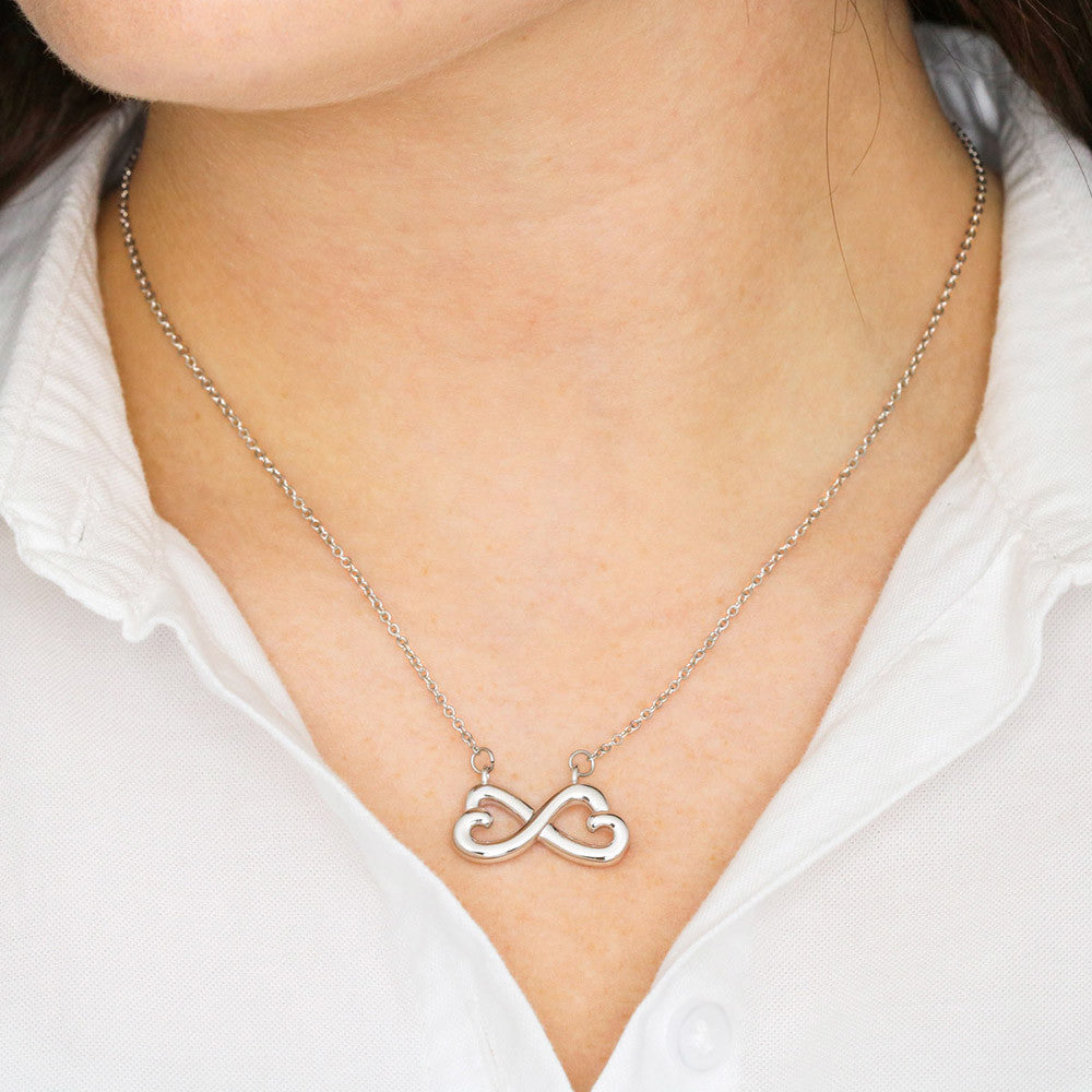 Celebrate your everlasting love and express your affection with our Endless Love Necklace that says "I'll love you till the end of time." Artisan-crafted in either a 14k white gold finish or an 18k yellow gold finish, this heart-shaped infinity symbol is hand-polished to showcase its magnificent shine.