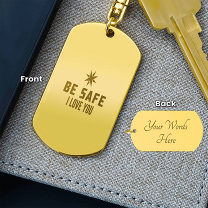 Engraved Dog Tag Swivel Keychain, Custom Dog Tag Keychain, Personalized Keychain for him, Engraved Keychain, Military Dog-tag Keychain