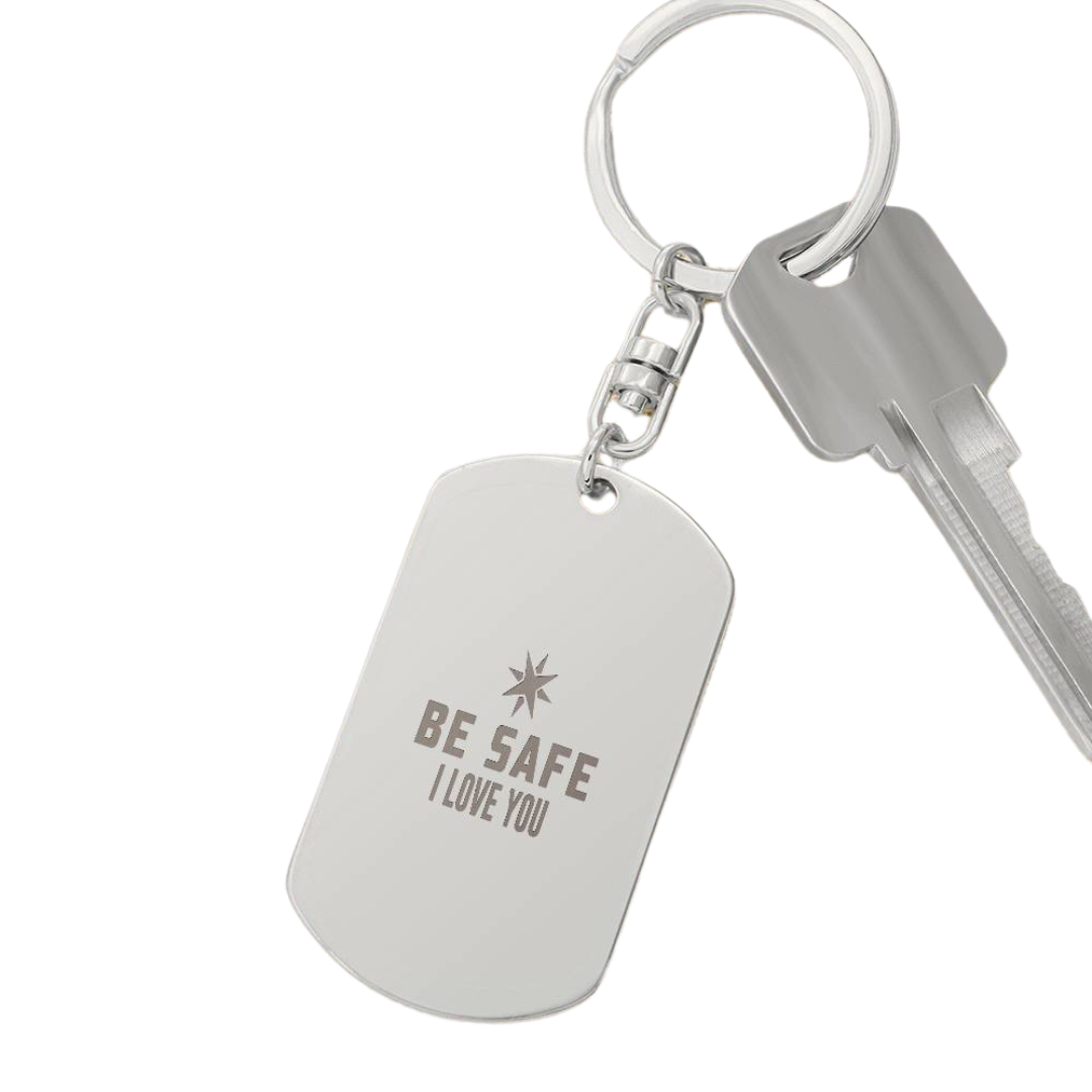 Engraved Dog Tag Swivel Keychain, Custom Dog Tag Keychain, Personalized Keychain for him, Engraved Keychain, Military Dog-tag Keychain
