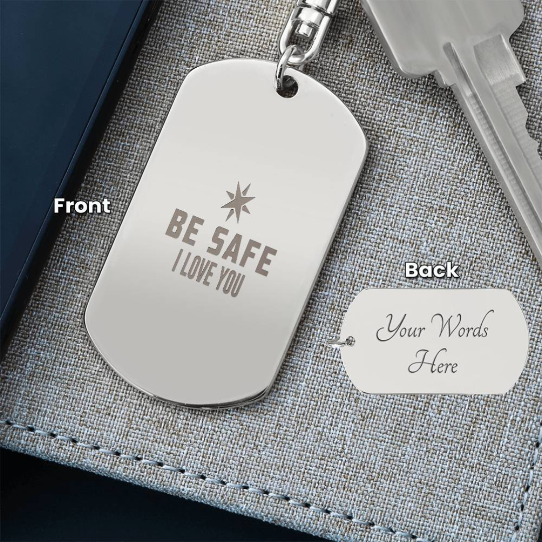 Engraved Dog Tag Swivel Keychain, Custom Dog Tag Keychain, Personalized Keychain for him, Engraved Keychain, Military Dog-tag Keychain