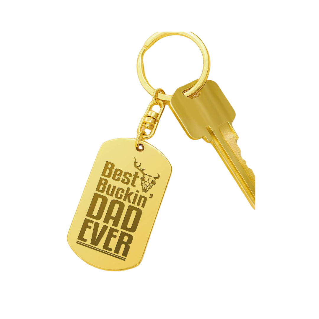 Create a unique keepsake with our Engraved Dog Tag Keychain. This high-quality stainless steel piece can be customized on the back in a scripted font, with 2 lines of text, up to 20 characters each.