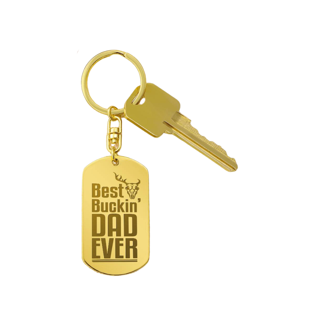 Create a unique keepsake with our Engraved Dog Tag Keychain. This high-quality stainless steel piece can be customized on the back in a scripted font, with 2 lines of text, up to 20 characters each.