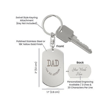 Engraved Dog Tag Swivel Keychain, Custom Dog Tag Keychain, Personalized Keychain for him, Engraved Keychain, Military Dog-tag Keychain