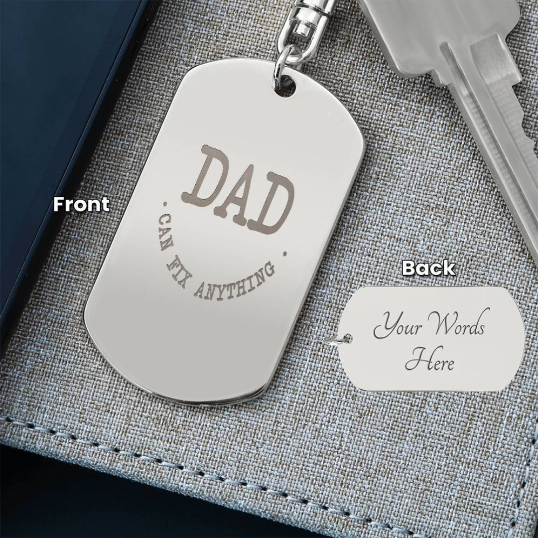 Engraved Dog Tag Swivel Keychain, Custom Dog Tag Keychain, Personalized Keychain for him, Engraved Keychain, Military Dog-tag Keychain