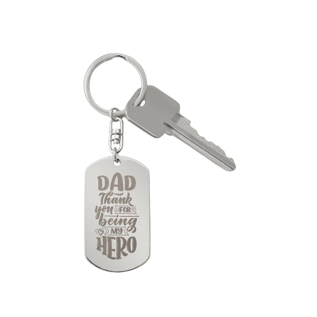 Engraved Dog Tag Swivel Keychain, Custom Dog Tag Keychain, Personalized Keychain for him, Engraved Keychain, Military Dog-tag Keychain