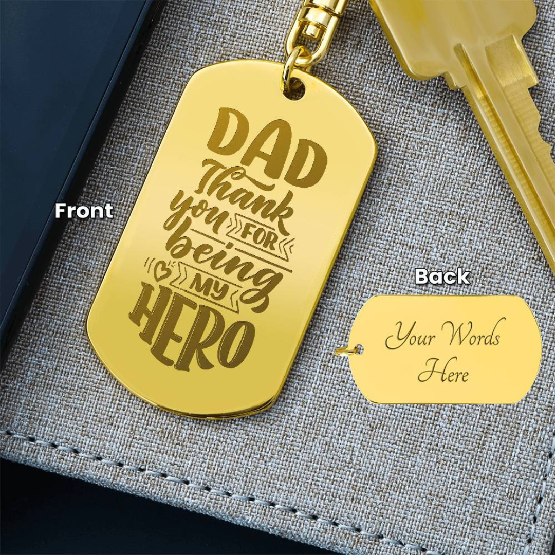 Engraved Dog Tag Swivel Keychain, Custom Dog Tag Keychain, Personalized Keychain for him, Engraved Keychain, Military Dog-tag Keychain