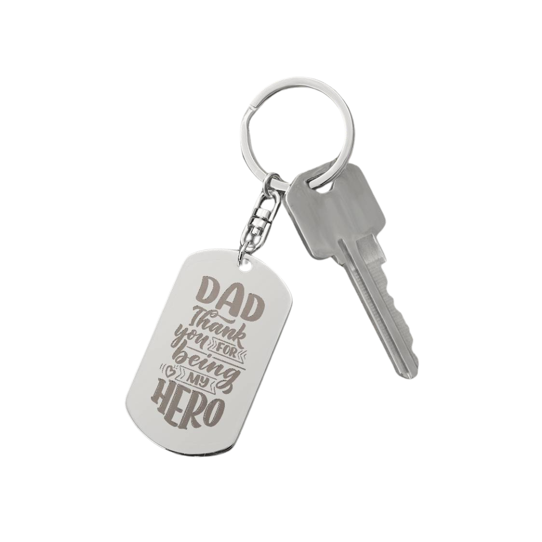 Engraved Dog Tag Swivel Keychain, Custom Dog Tag Keychain, Personalized Keychain for him, Engraved Keychain, Military Dog-tag Keychain